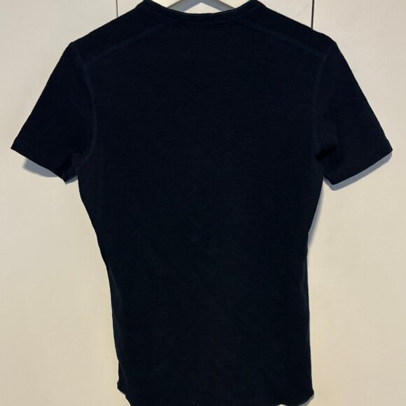 Wings + Horns Blue Short Sleeve Henley Tee - Small - Picture 3 of 7